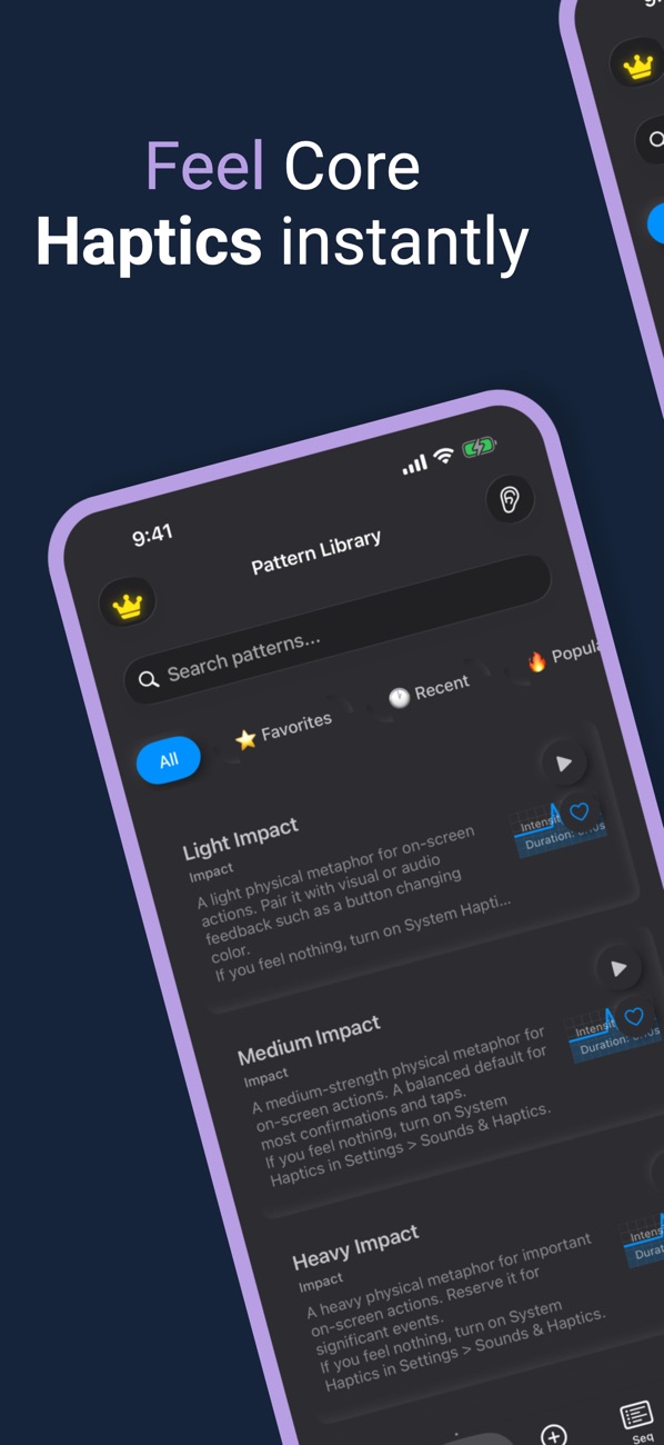 Haptics Explorer App Store screenshot 1